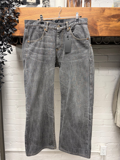 Yohji Yamamoto ‘Y’s’ Sideways Asmmetric Grey Bootcut Denim