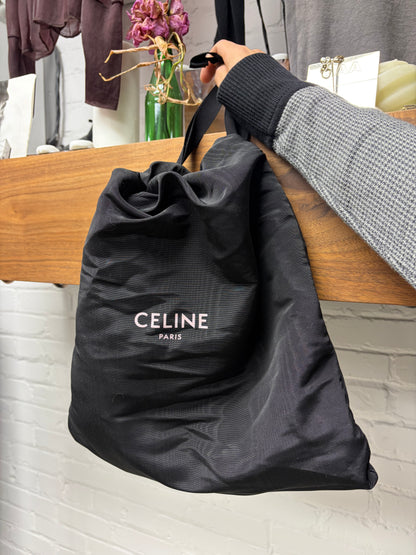Celine 'Break' Cream/Red Mid Top
Leather Court Sneakers