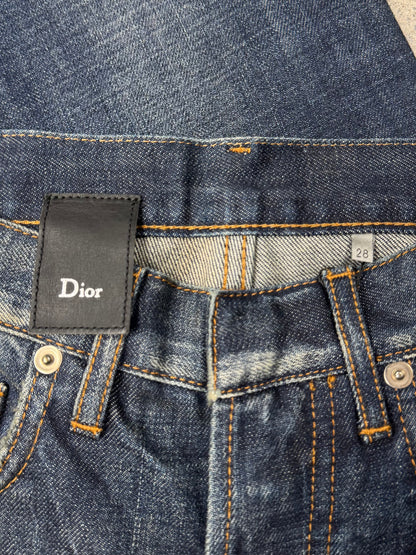 Dior Homme ‘Cool Summerday’ Raw Blue Distressed Unaltered Denim