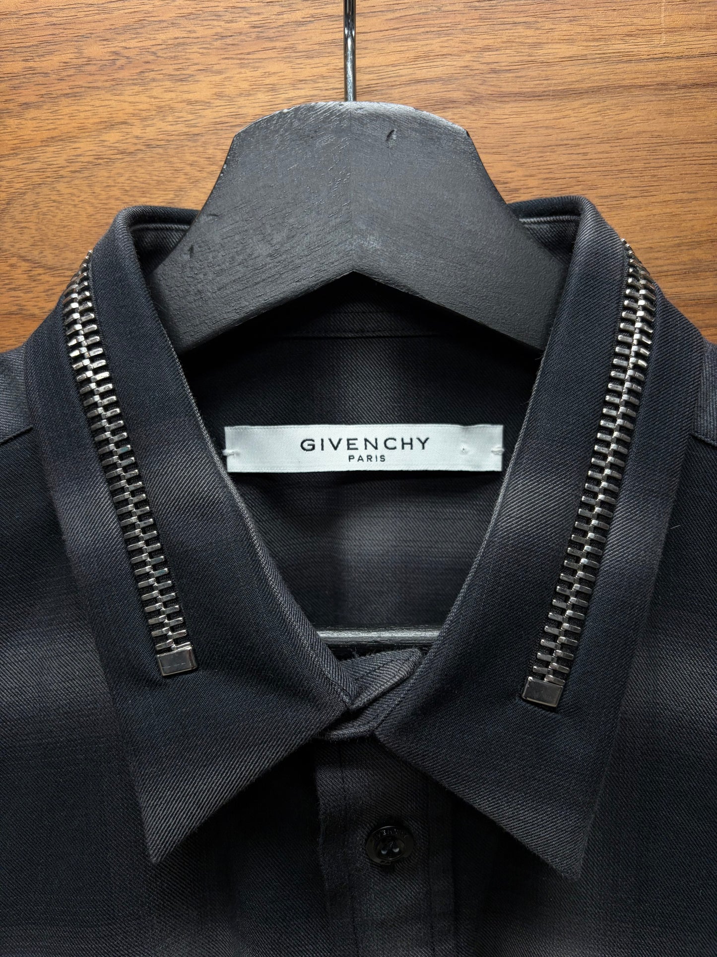 AW2017 Givenchy by Ricardo Tisci ‘Zip Collar’ Shadow Plaid Flannel Shirt