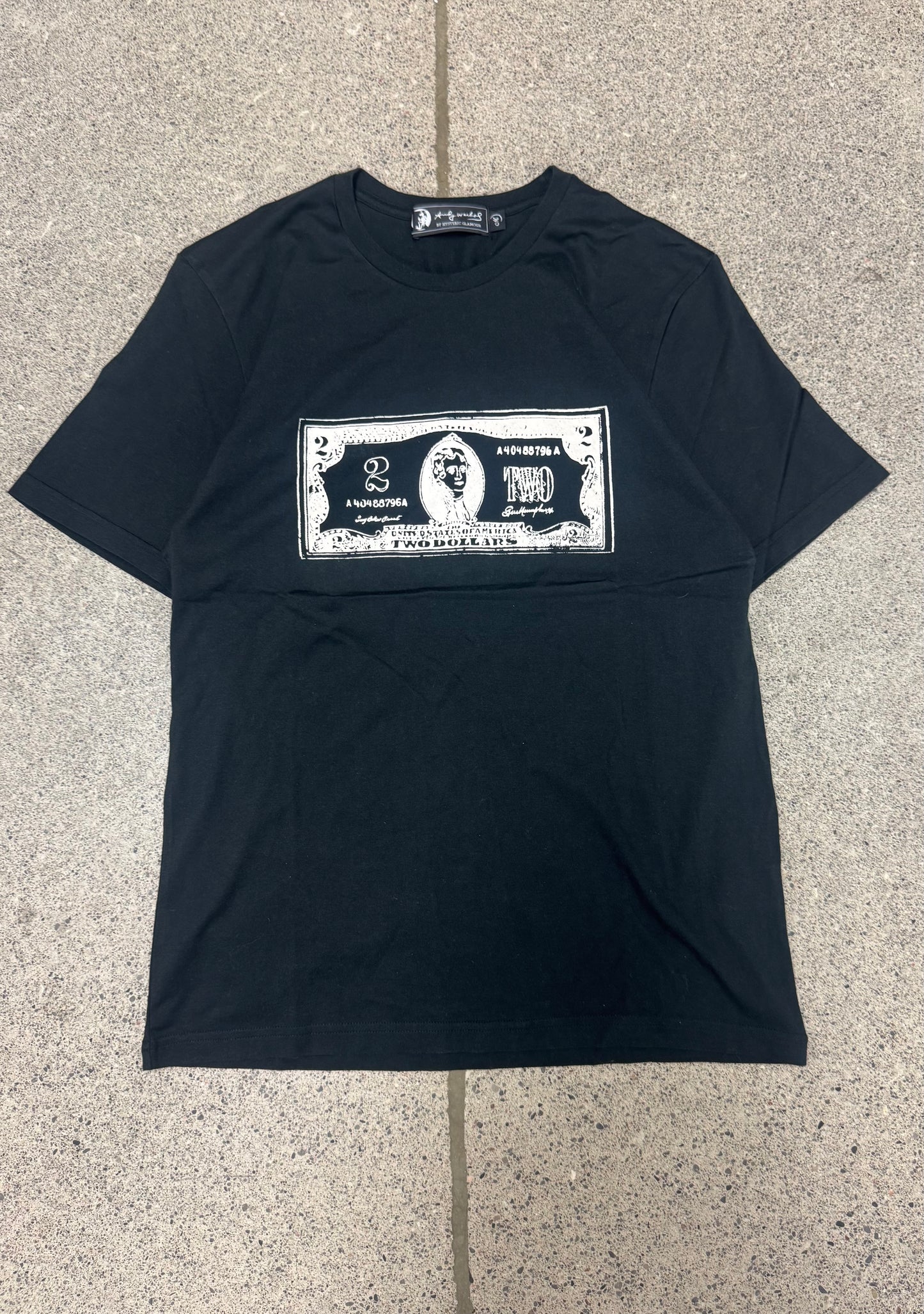 Hysteric Glamour x Andy Warhol ‘2 Dollar Bill Black Graphic T-Shirt
