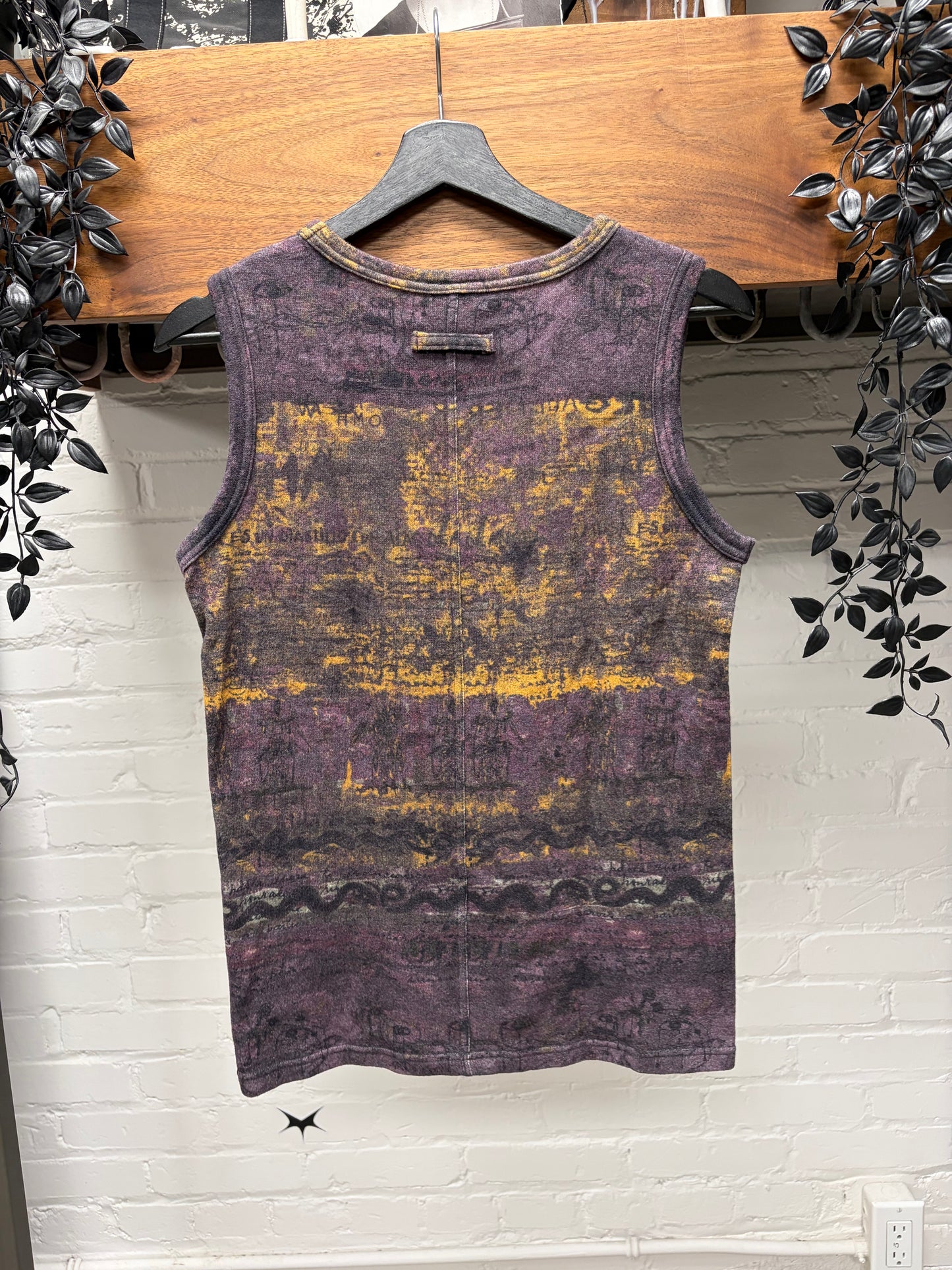 Vintage Jean Paul Gaultier ‘Spanish Mixed Art’ Purple/Yellow Sleeveless Tank Top
