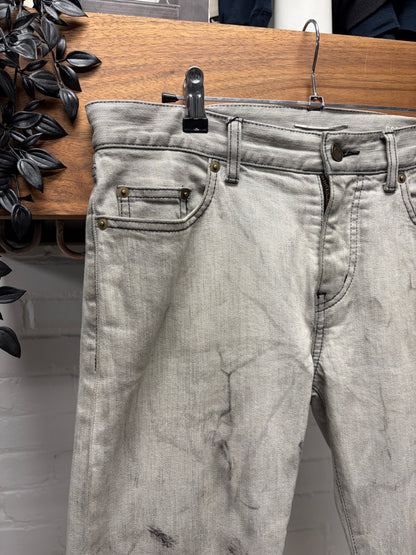 2015 Saint Laurent by Hedi Slimane Unaltered ‘D02’ Acid Wash Grey Skinny Jeans