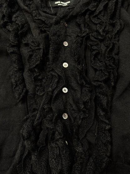 AW2006 Junya Watanabe Grunge ‘Frilled’ Button Closure Cardigan.