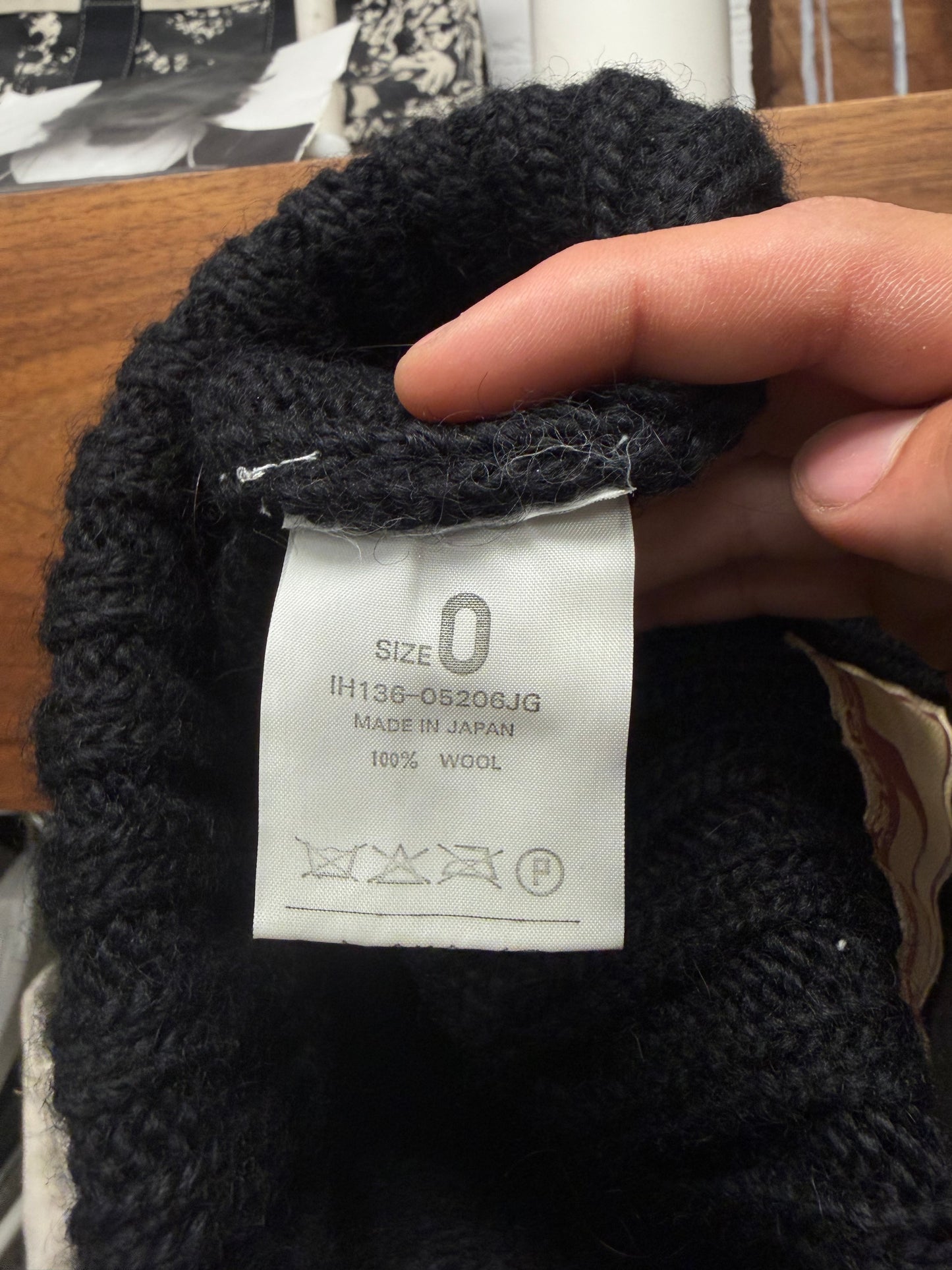 Beauty:Beast ‘Cat Ears’ Ribbed Black Wool Beanie