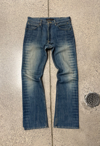 SS2003 Undercover ‘Scab’ Giz Print Flared Bootcut Denim