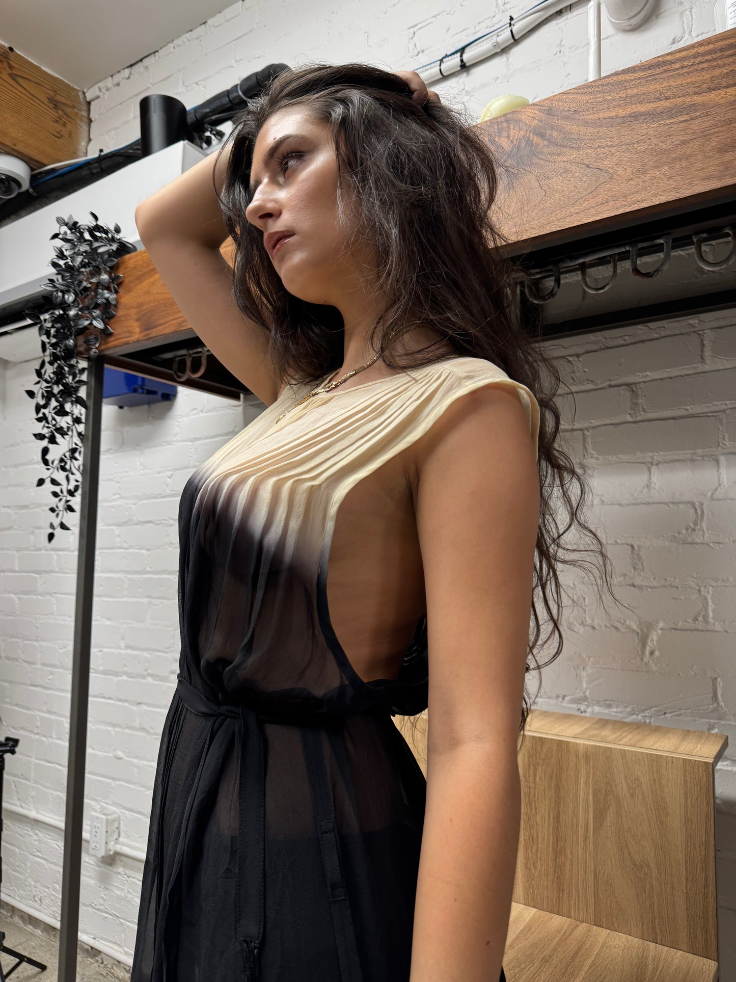 Ann Demeulemeester Semi-Sheer Gradient Dress