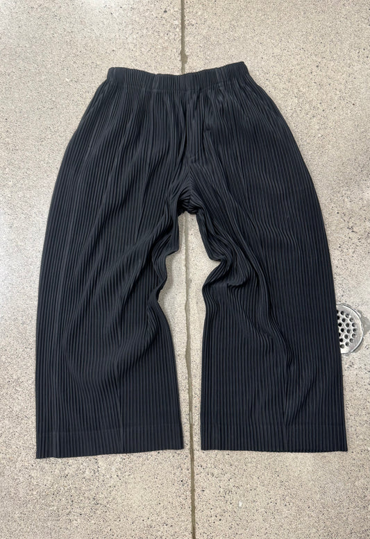 Issey Miyake ‘Homme Plisse’ Black Pleated Wide Leg Trousers