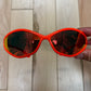 Balenciaga Xpander Orange Tinted Wraparound Sunglasses