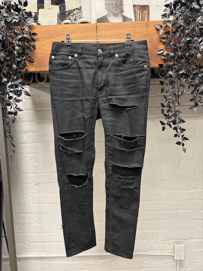2015 Saint Laurent ‘D05’ Denim with Mesh Layered Distressing