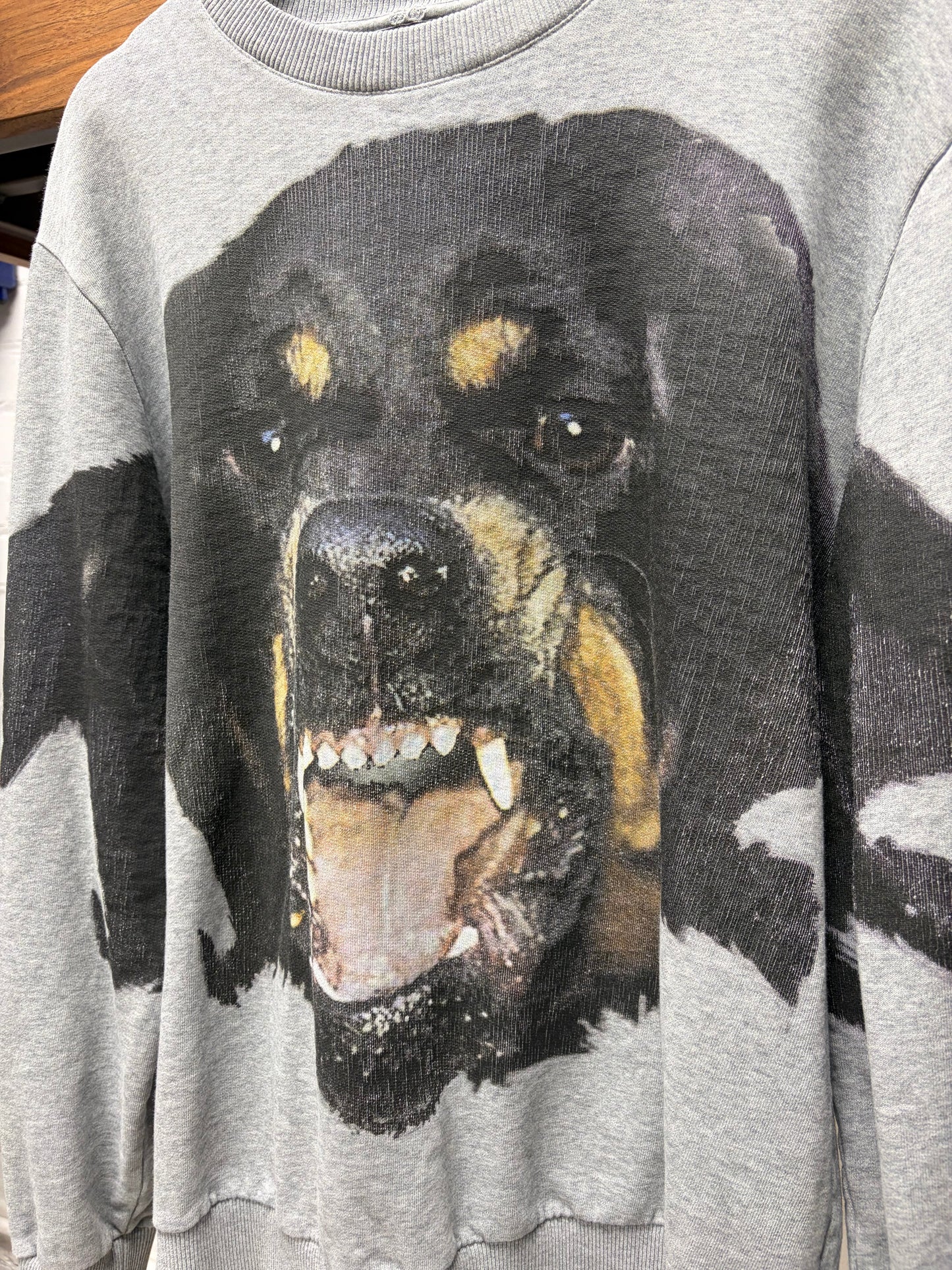 AW2014 Givenchy by Ricardo Tisci ‘Rottweiler’ Grey Graphic Sweatshirt
