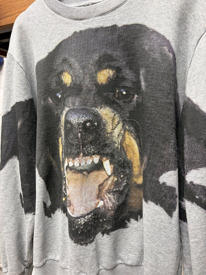 AW2014 Givenchy by Ricardo Tisci ‘Rottweiler’ Grey Graphic Sweatshirt