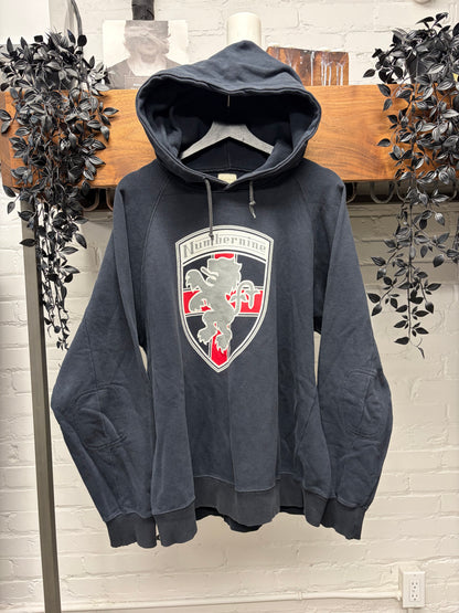 SS2000 Number (N)ine ‘Lambretta’ OG Crest Logo Black Pullover Hoodie