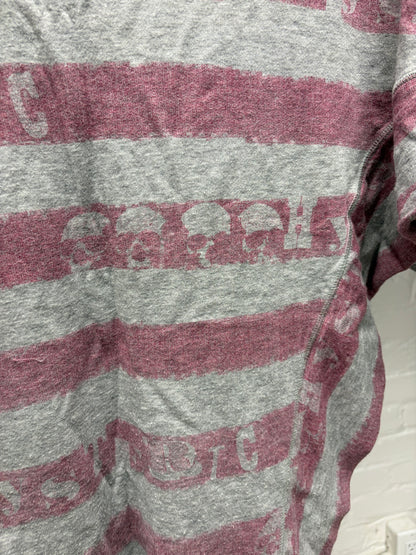 Hysteric Glamour ‘Faded Typography’ Striped Short Sleeve T-Shirt