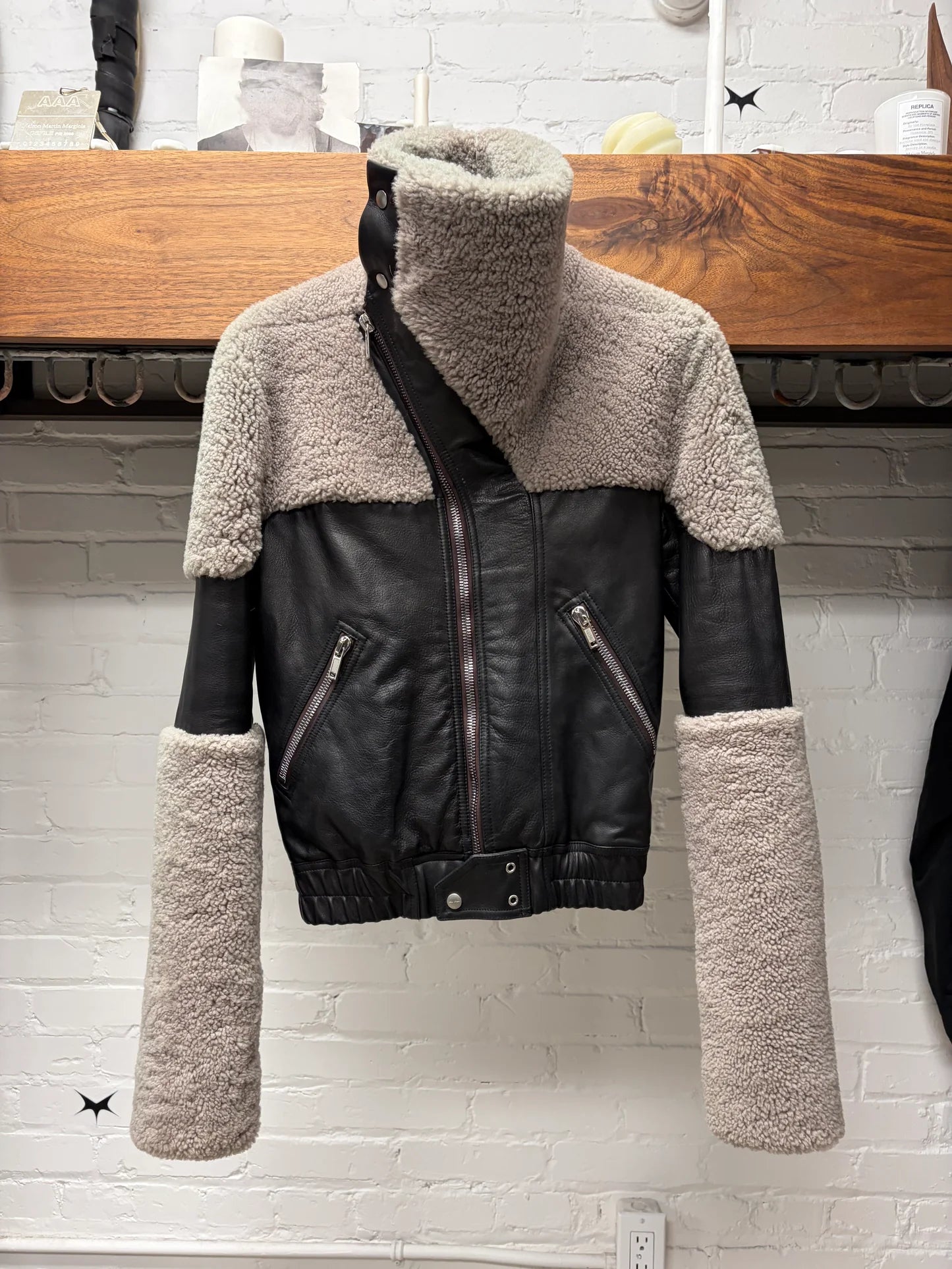 AW2020 Rick Owens ‘Performa’ Shearling/Leather ‘Keith’ Jacket