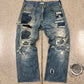 SS2002 Number (N)ine ‘Modern Age’ Distressed Blue Patchwork Denim