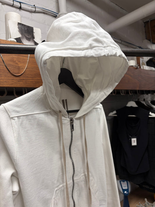 SS2020 Rick Owens Chalk White ‘Jason’ Zip Up Hoodie