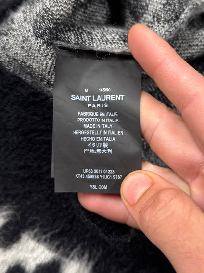 AW2016 Saint Laurent ‘Babycat’ Leopard Print Mohair Sweater