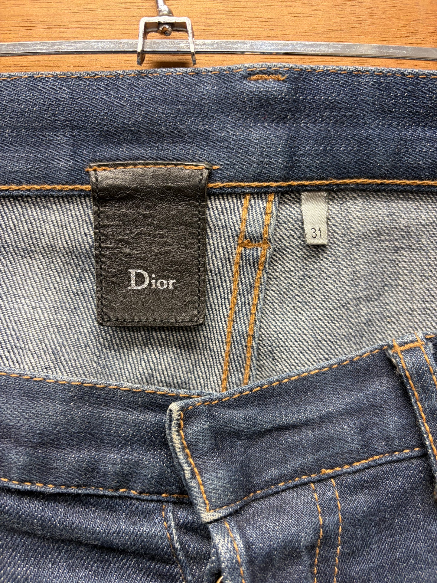 Dior Homme ‘Unaltered’ Raw Washed Blue Skinny Jeans