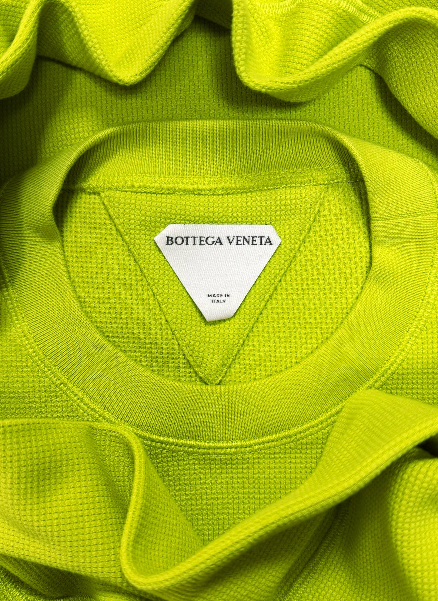 Bottega Veneta ‘Kiwi’ Waffle Knit Long Sleeve Shirt