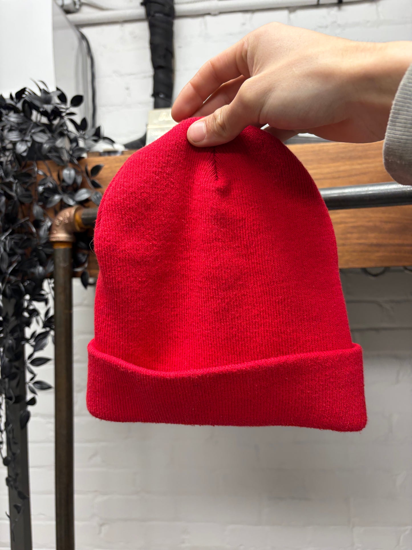 Undercover ‘U Logo’ Red Ribbed Beanie
