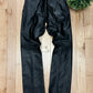 Vintage Jean Paul Gaultier Black Leather Flared Trousers