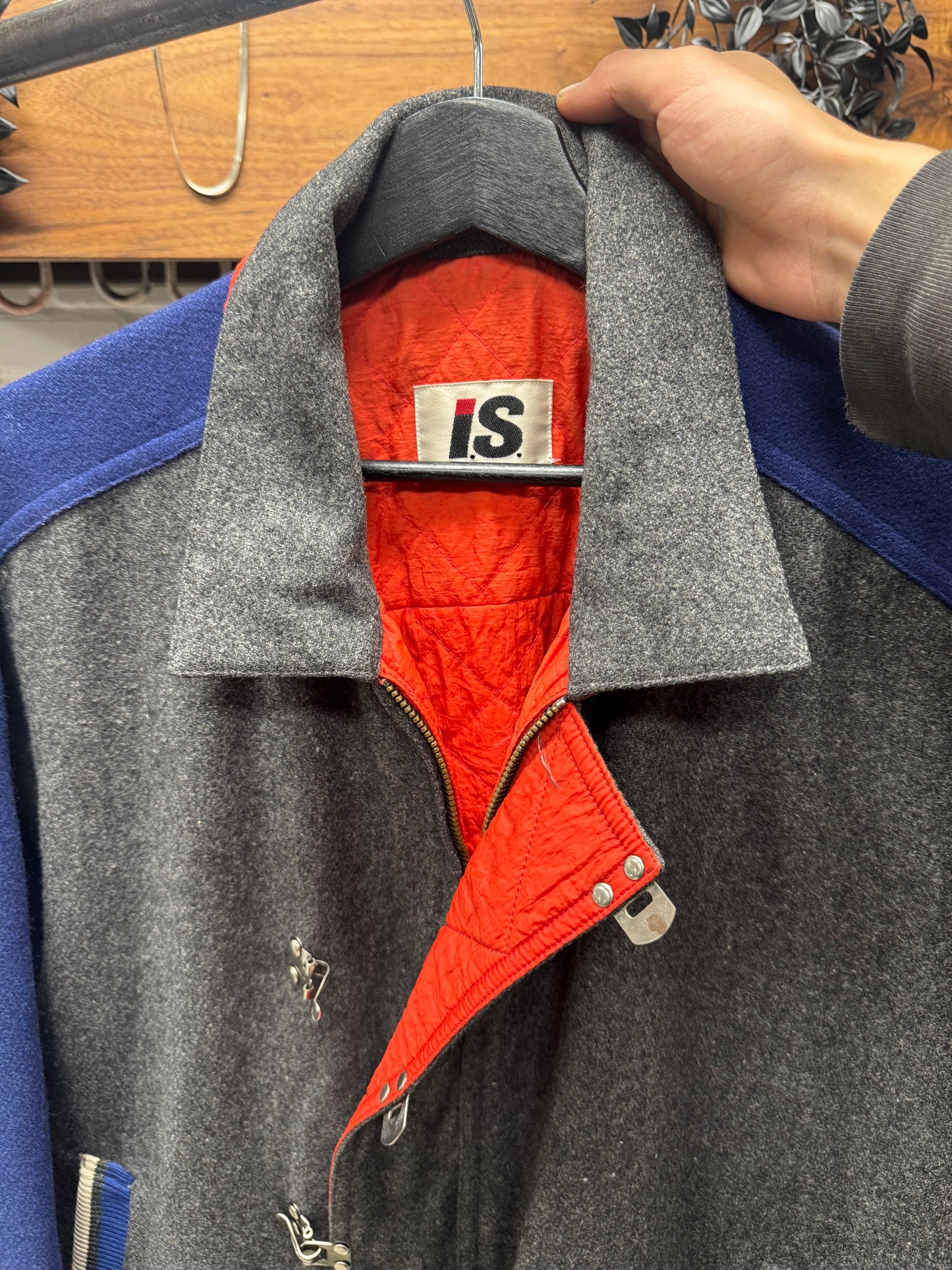 1984 Issey Miyake ‘I.S. Team’ Sport Logo ‘Ski-Binding Closure’ Varsity Jacket