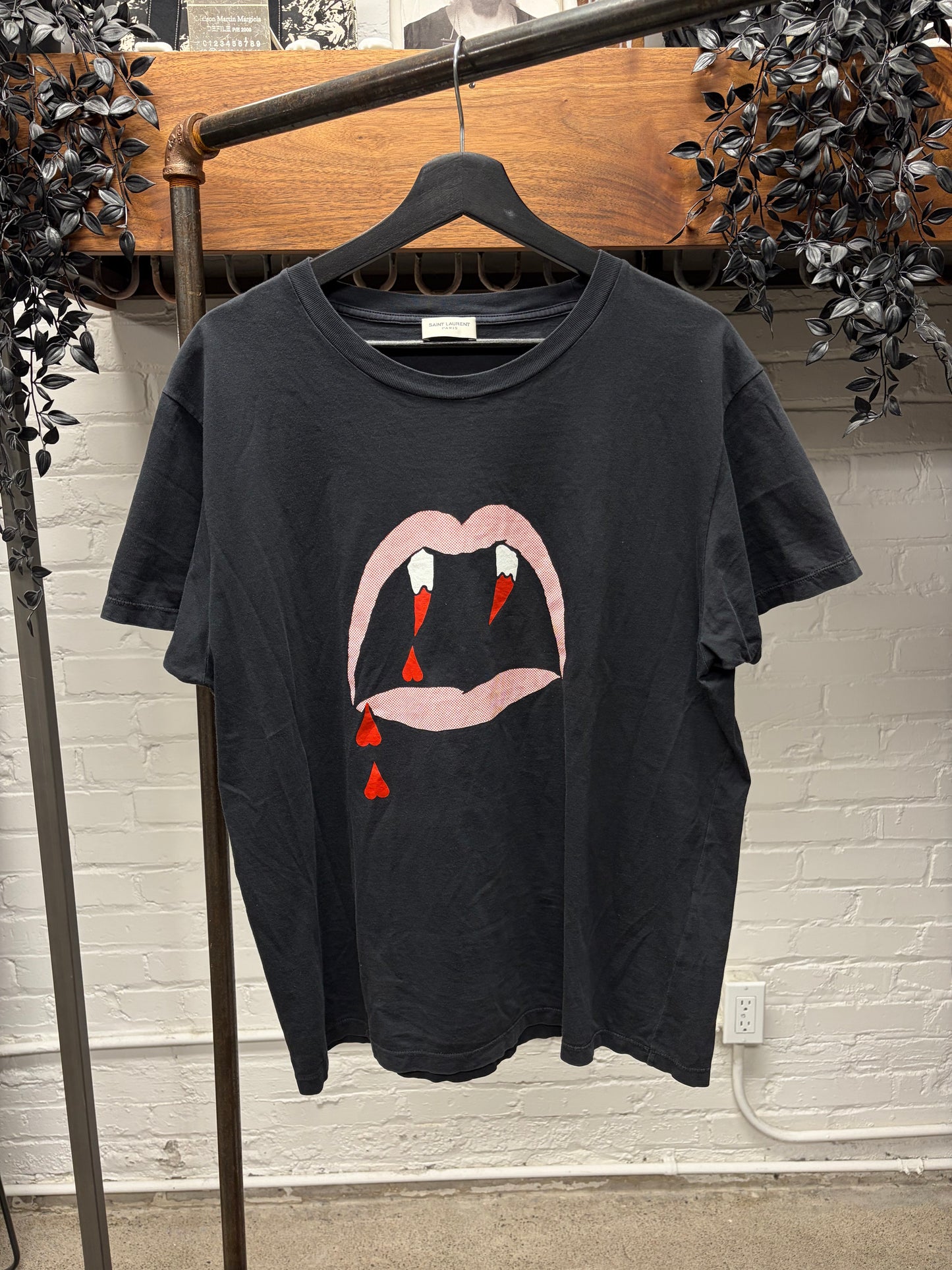 SS2016 Saint Laurent ‘Blood Luster’ Black Graphic T-Shirt