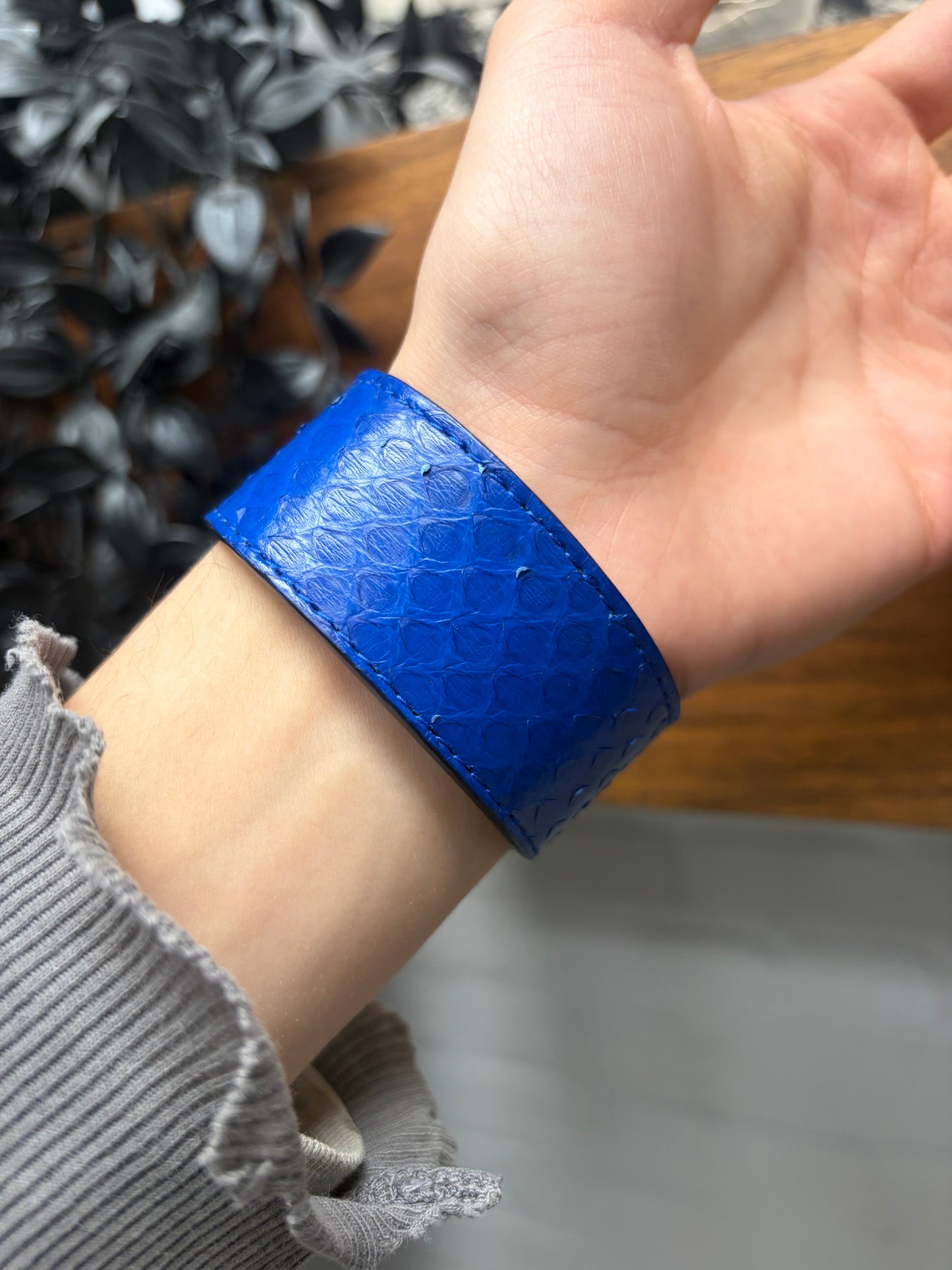 Balenciaga Genuine Snakeskin Leather Bracelet