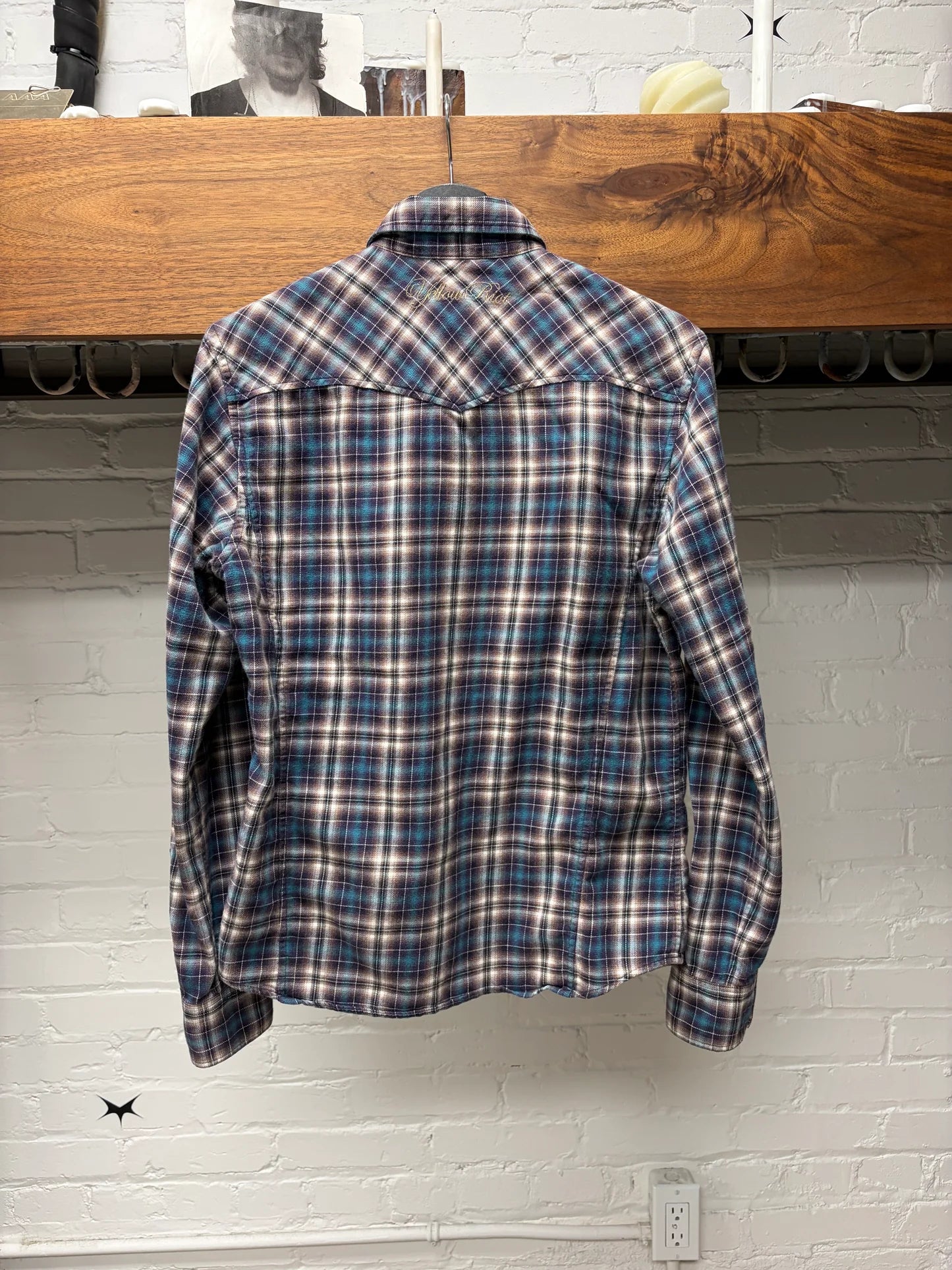 PPFM Button Snap Plaid Long Sleeve Shirt