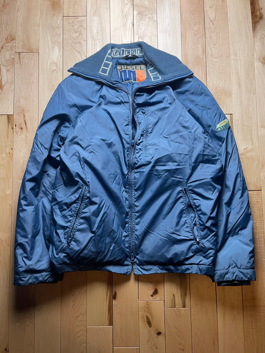 2000s Diesel Down Filled Nordic Blue Ski Jacket