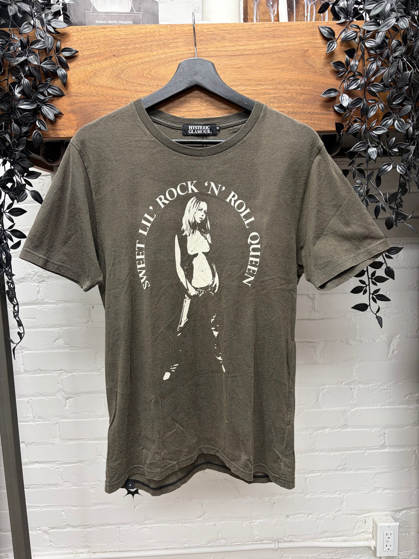 Hysteric Glamour ‘Kick & Bite’ Faded Brown Graphic T-Shirt