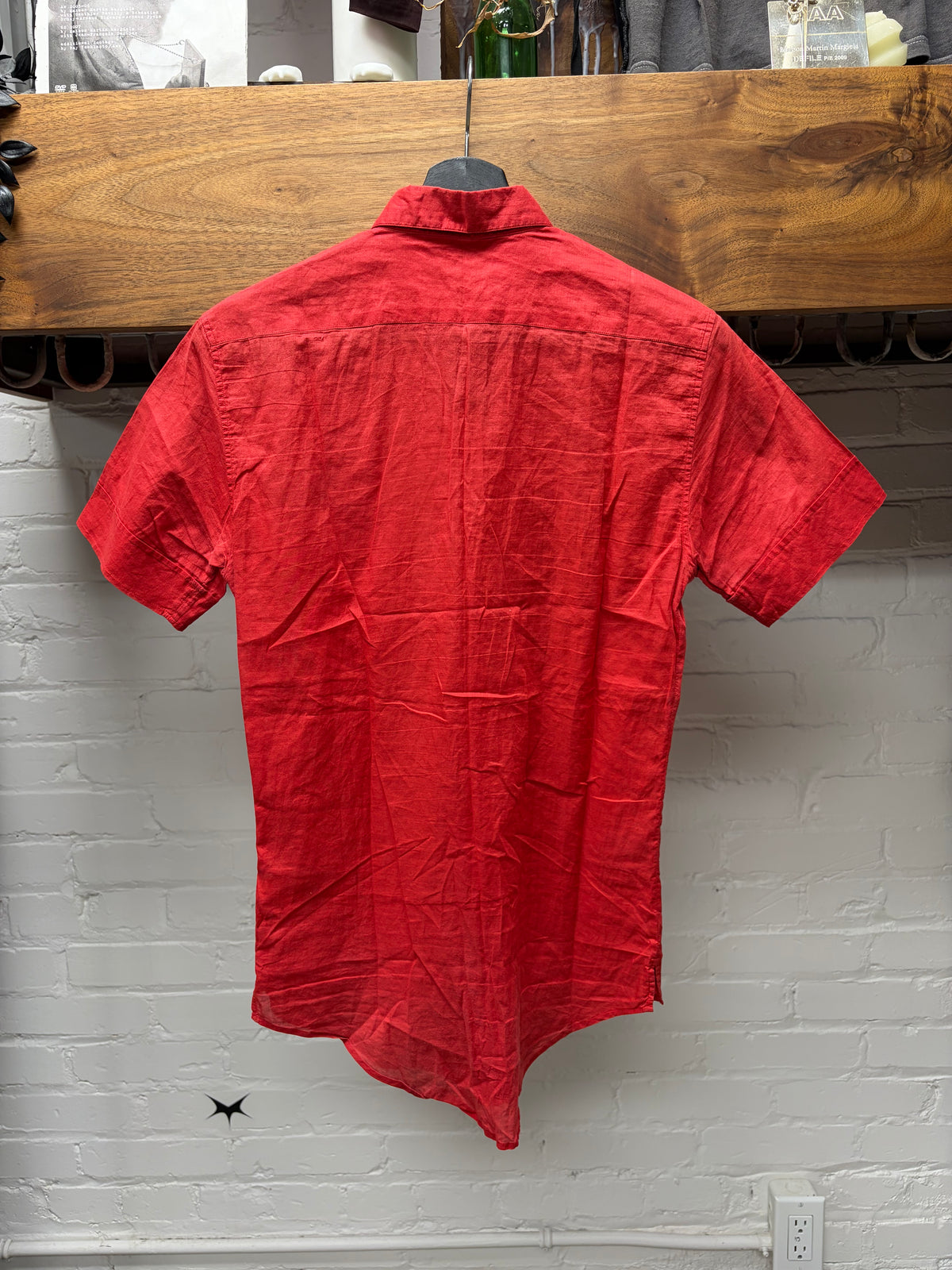 SS2006 Dior Homme by Hedi Slimane ‘The World was Perfect but His Hair Was a Mess’ Red Short Sleeve Shirt