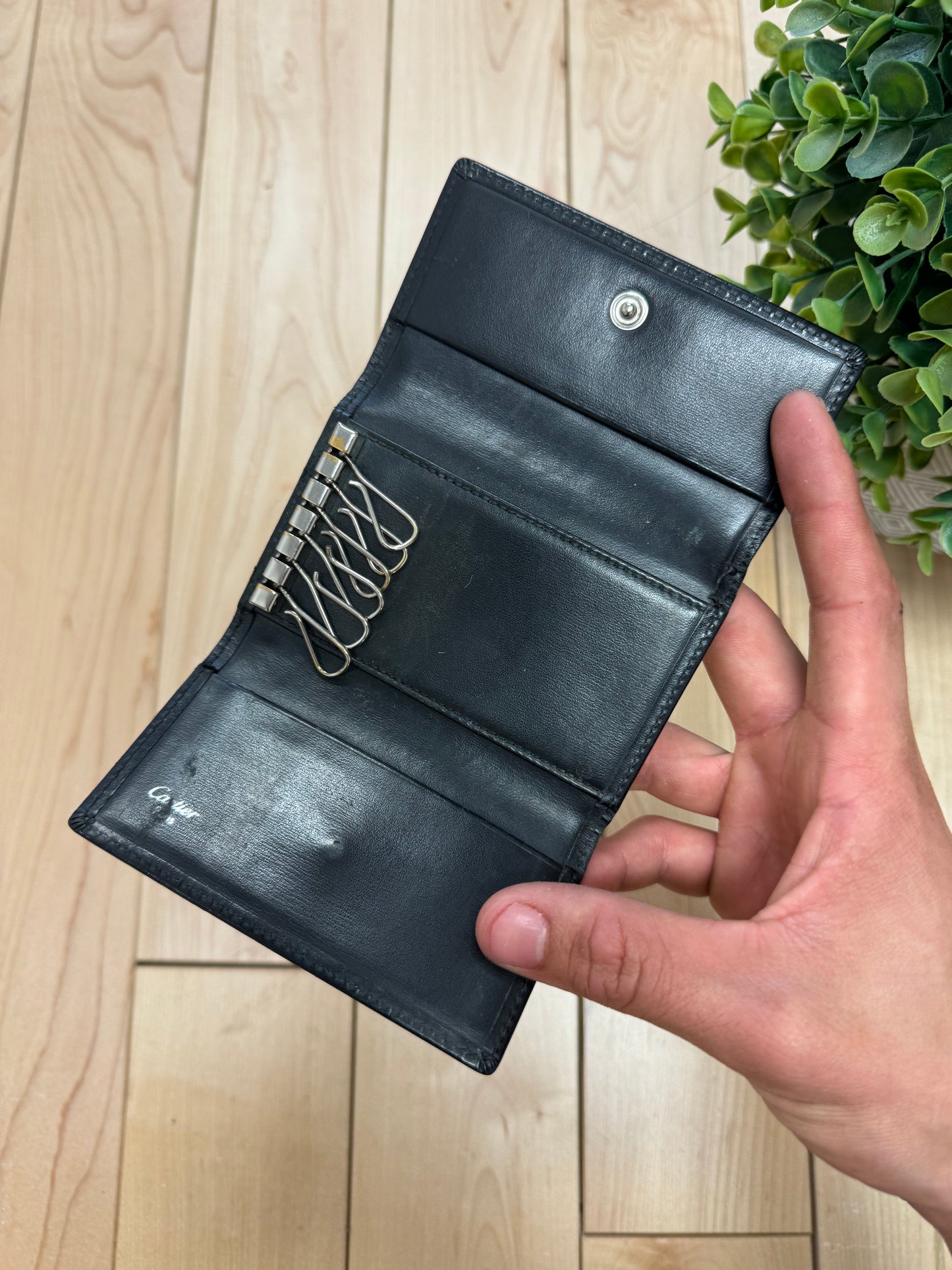 Cartier Black Card/Key Holder Wallet