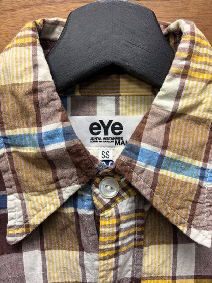 SS2006 Junya Watanabe x Post Overalls Plaid Short Sleeve Button Up Shirt