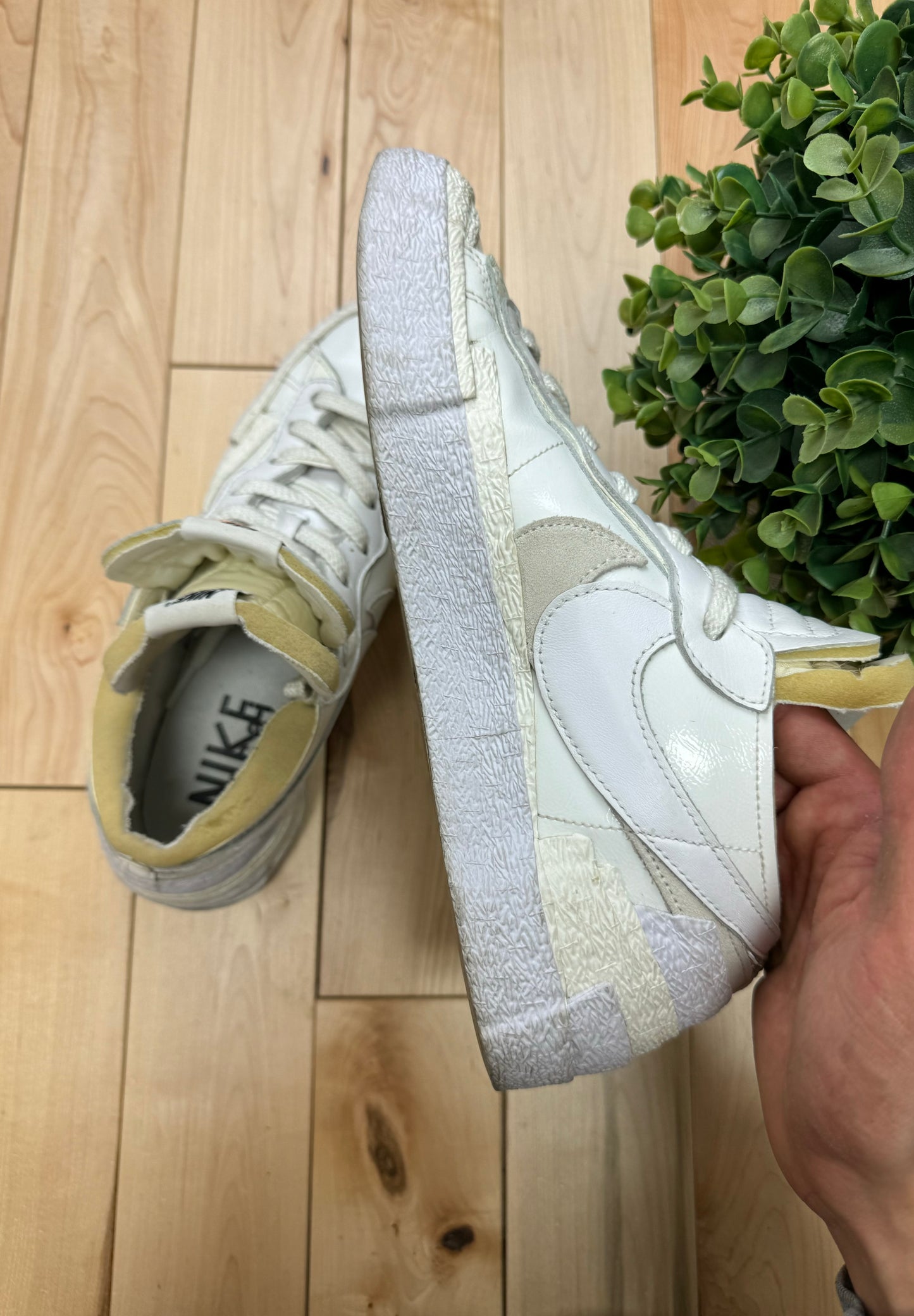 Nike ‘Double Swoosh’ Cream White Low Top Blazer