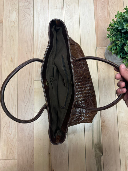 Tornado Mart Woven Leather Shoulder Bag
