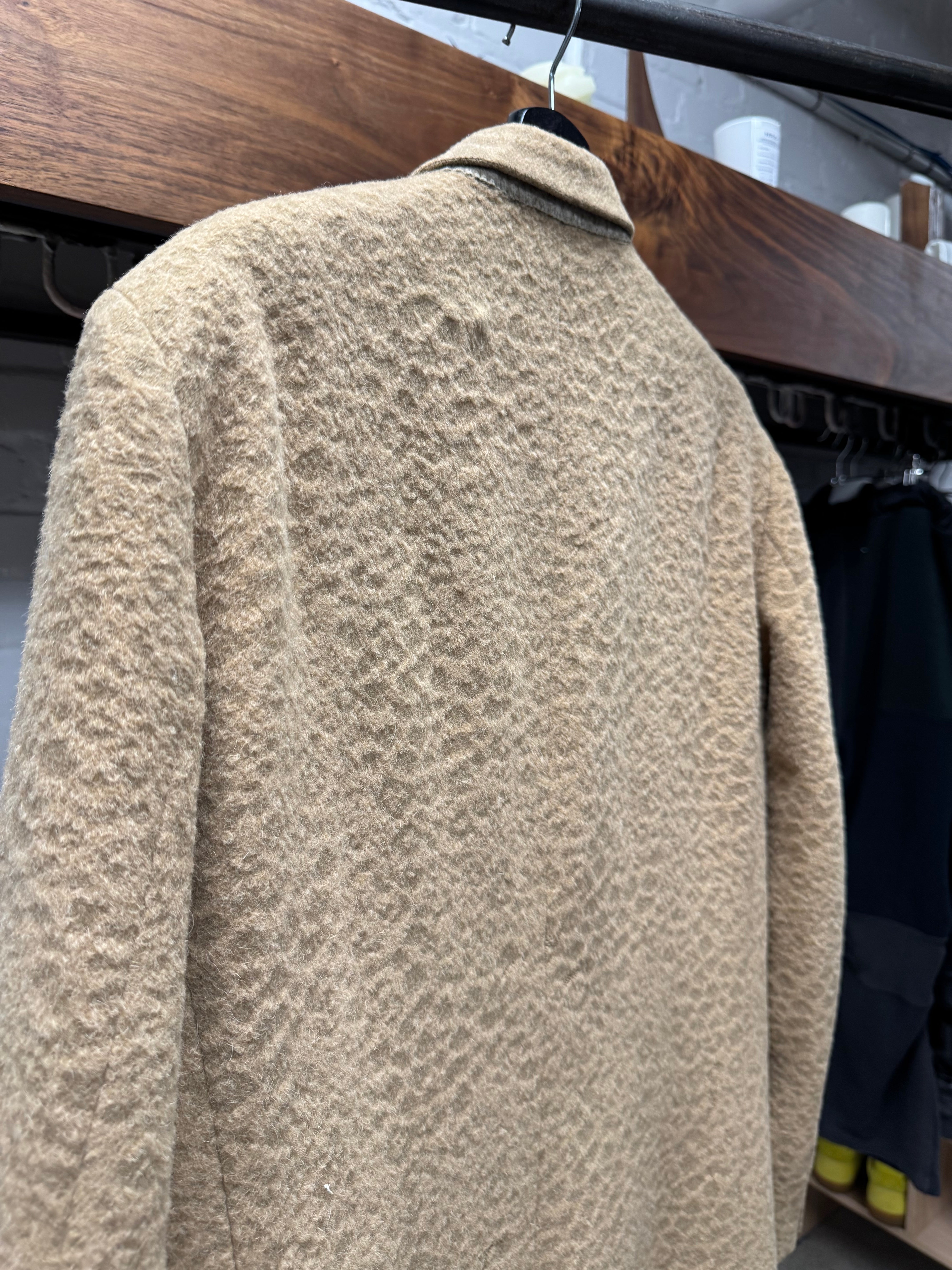 ジャケット・アウター AW2001 HELMUT LANG LEOPARD COAT archive AW2001 Helmut Lang 'Leopard' Heavy Alpaca Wool Single