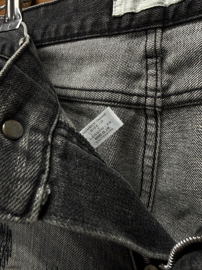 AW2001 Number (N)ine ‘Standards’ Washed Black Distressed Denim