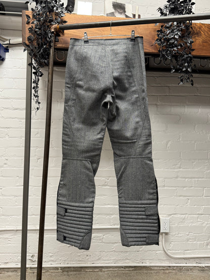 AW2000 Gucci by Tom Ford Herringbone/Leather Biker Pants