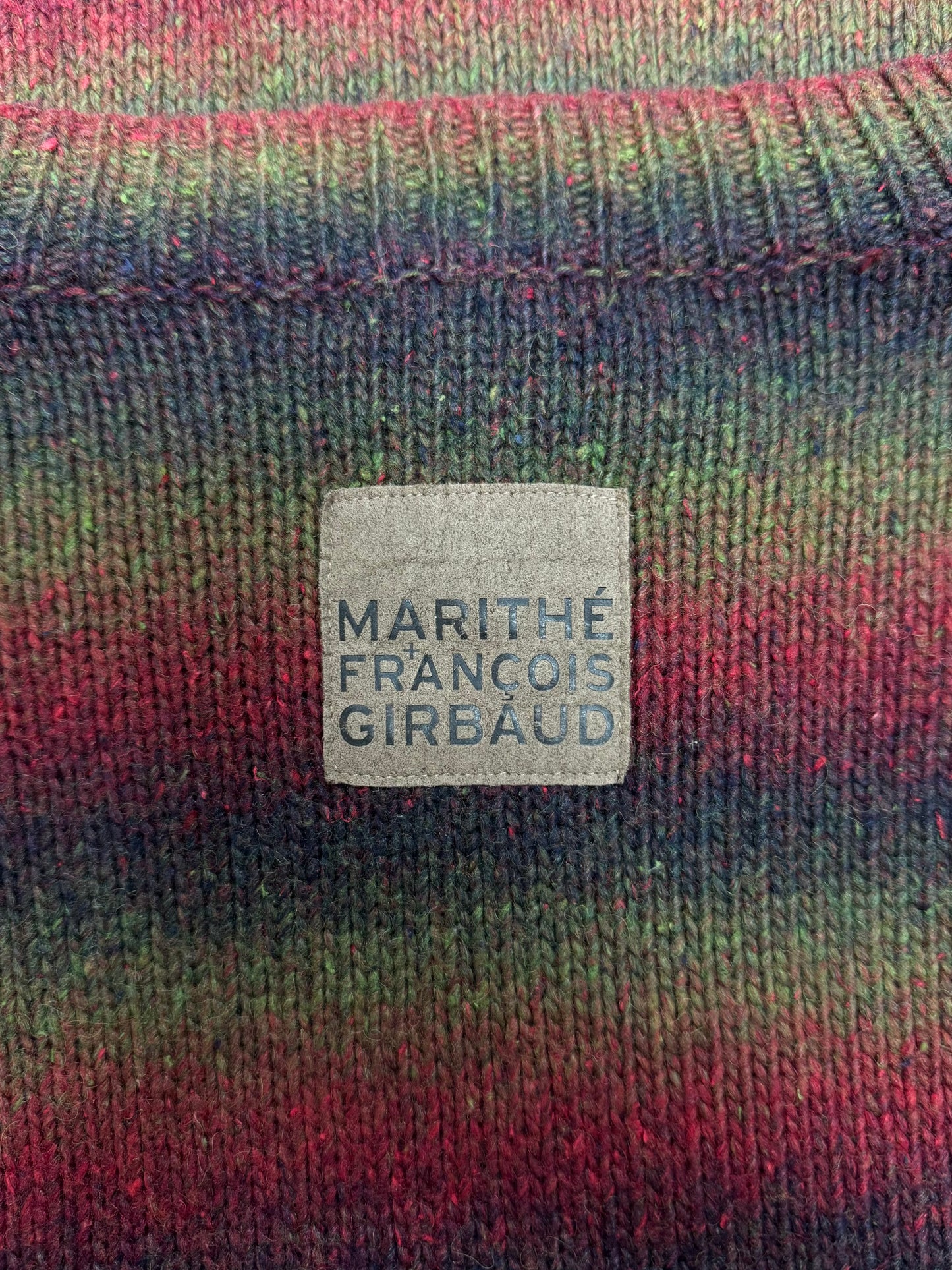 Marithe Francois Girbaud Striped Wool Knit Sweater