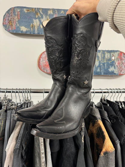 2008 Chrome Hearts Embellished Leather ‘Cowboy’ Boots