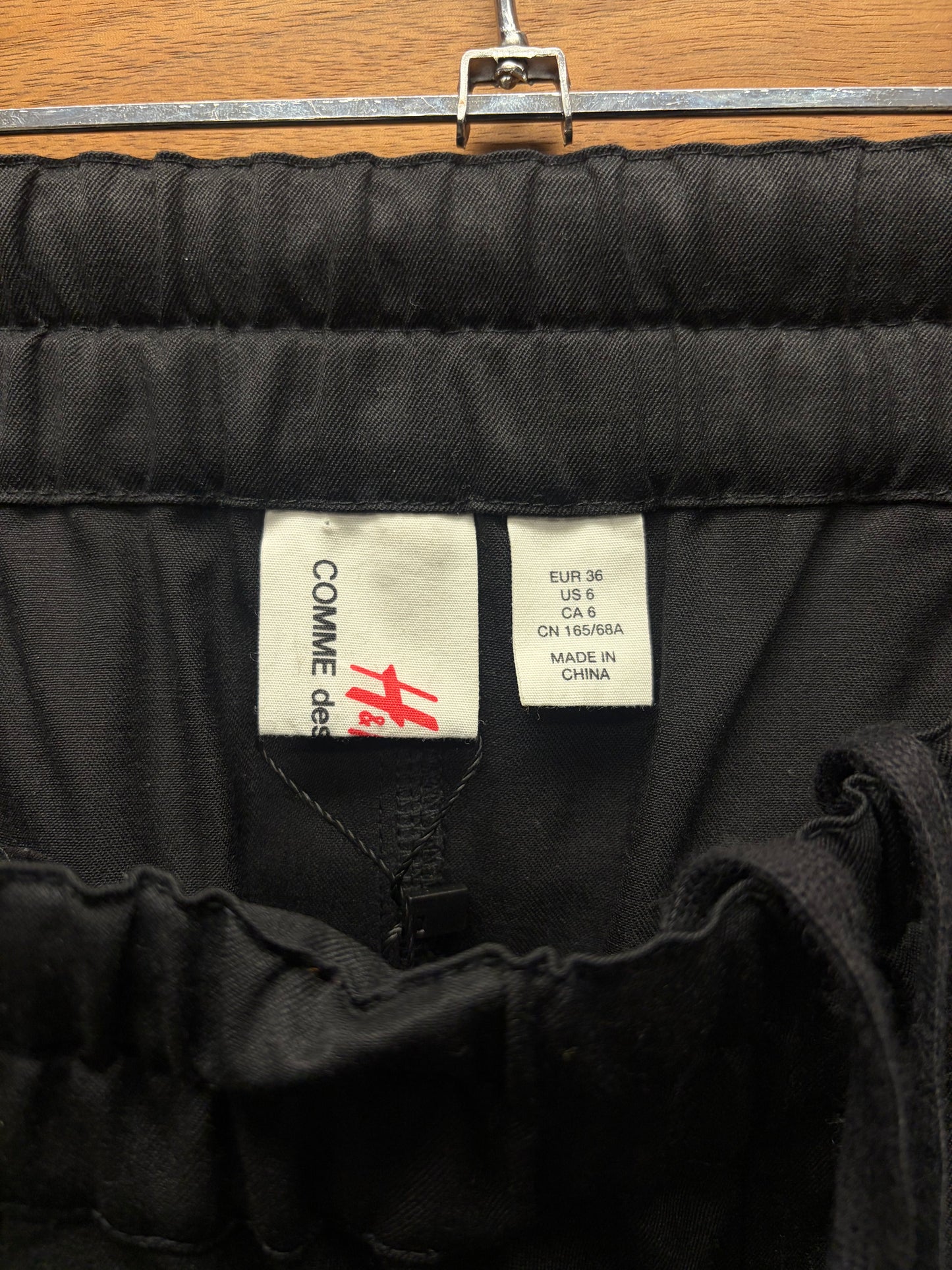 Comme Des Garçons x H&M Drop Crotch ‘Pod’ Black Drawstring Shorts