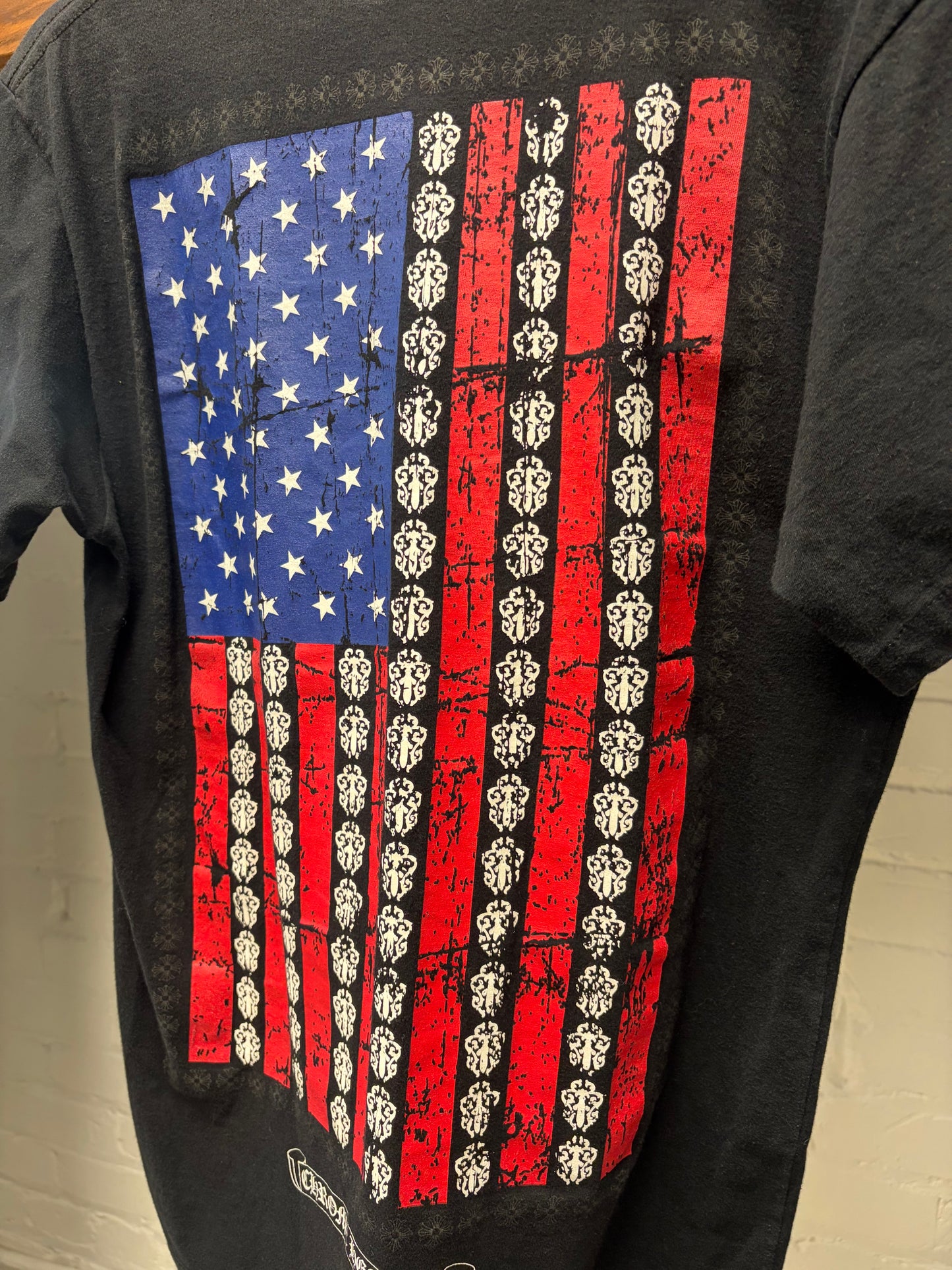 Chrome Hearts ‘Flag Logo’ Black Graphic T-Shirt