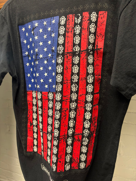 Chrome Hearts ‘Flag Logo’ Black Graphic T-Shirt