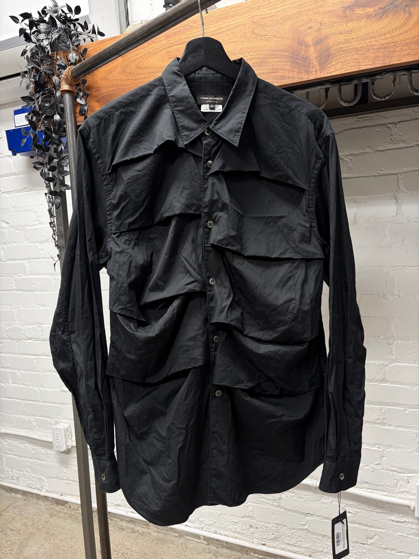 2018 Comme Des Garçons Homme Plus Layered Panel Button Up Shirt