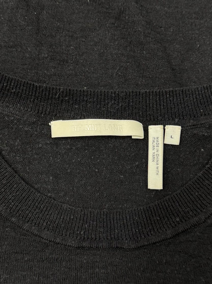 Helmut Lang Black Wool Logo Sweater