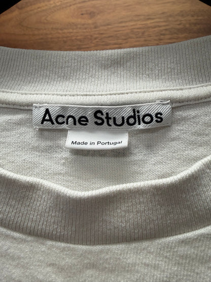 Acne Studios ‘Peace Gallery’ White Cropped Fit Graphic T-Shirt