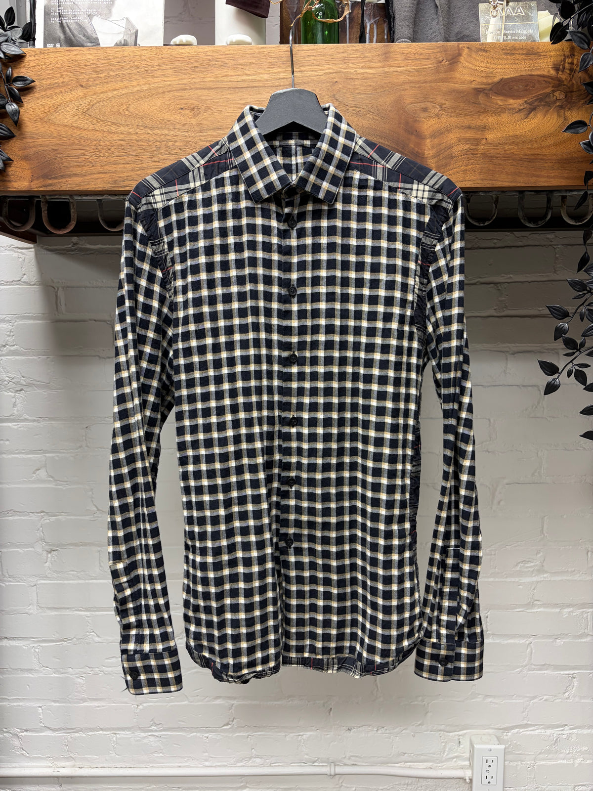 Givenchy Reconstructed Plaid Button Up Shirt