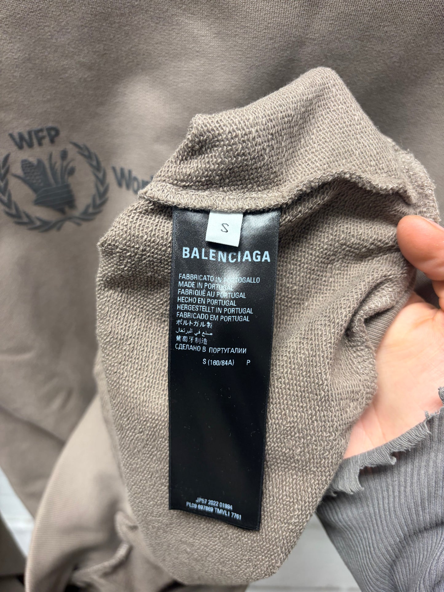 Balenciaga ‘World Food Programme’ WFP Brown Crewneck Sweatshirt